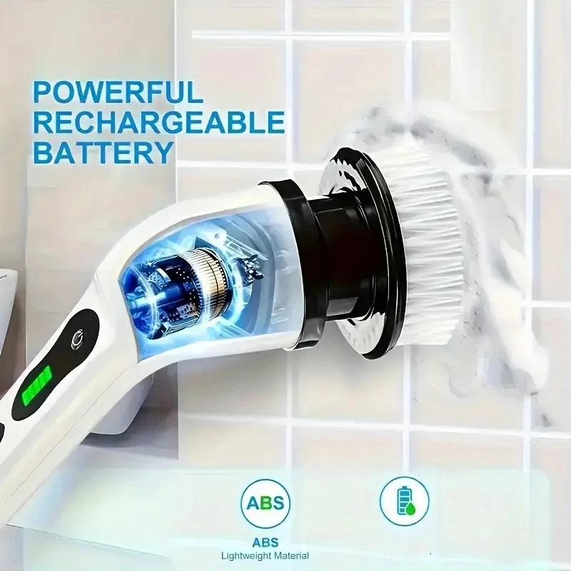 Cordless Electric Spin Scrubber — 7-in-1 Cleaning Kit