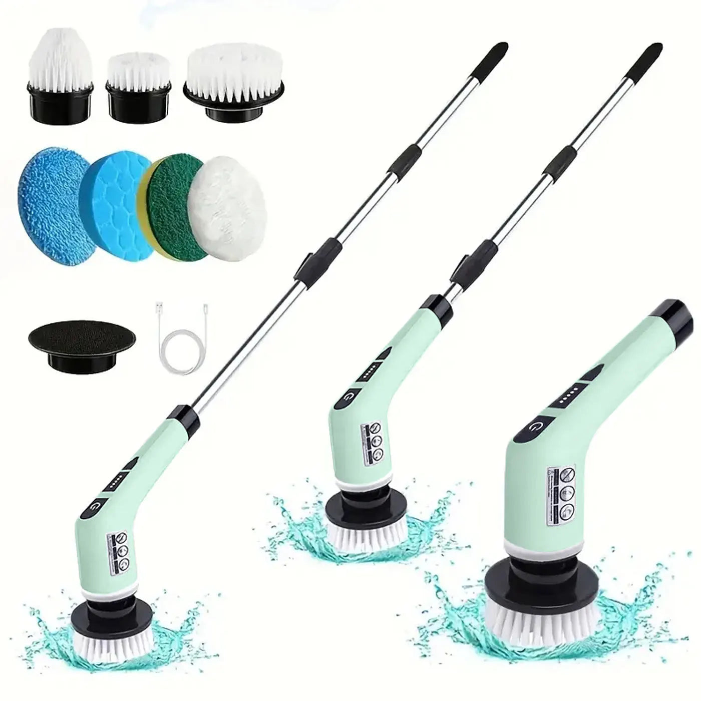 Cordless Electric Spin Scrubber — 7-in-1 Cleaning Kit