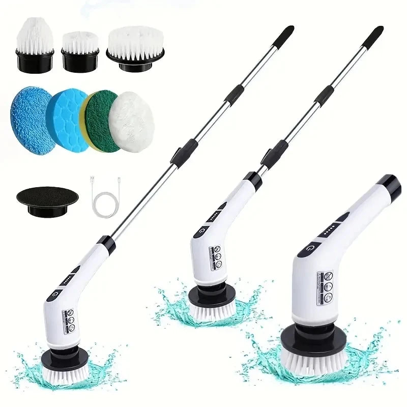 Cordless Electric Spin Scrubber — 7-in-1 Cleaning Kit